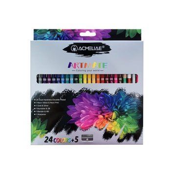 Набор карандашей Acmeliae 20цв., 1шт двухстор (Neon Yellow+Pink), 1шт двухстор (зол+сер), 1шт двухст, K2753689OO43979 - фото товара