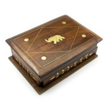 Шкатулка с секретом розовое дерево (18х13х6 см)(7" Х 5"), K37005 - фото товара
