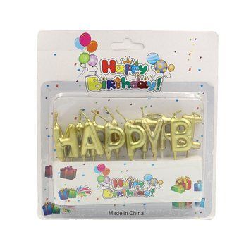 Набор свечей-букв для торта &laquo;Happy birthday&raquo;, блистер 1шт/етик, K2757102OO9368DSCN - фото товара