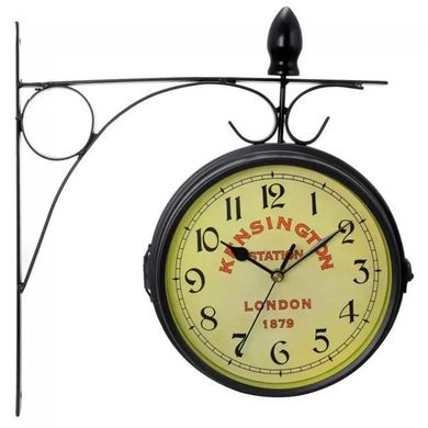 Часы станционные двухсторонние (d-13 см 22х22х7,5 см), K332059 - фото товара