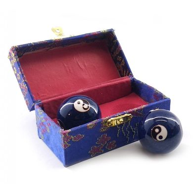 Кулі масажні музичні "Інь Янь" сині (d-3,5 см), K332244B - фото товару