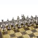 S3BRO шахматы "Manopoulos", "Греко-римские",латунь, в деревянном футляре, коричневые, фигуры золото/серебро 28х28см, 3,4 кг