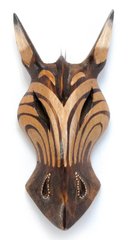 Маска "Зебра" расписная деревянная (20х8,5х3 см), K330177 - фото товара