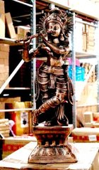 Статуя "Дутая" Силуминовая Кришна, K89070089O621685395 - фото товару