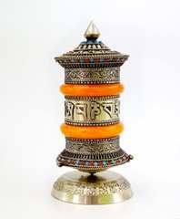 Молитвенный барабан настольный в серебряном цвете, K89070321O1137472855 - фото товара