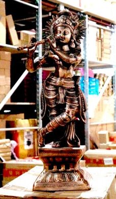 Статуя "Дутая" Силуминовая Кришна, K89070089O621685395 - фото товара