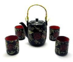 Сервиз керамический (чайник ,4 чашки)(27х17х12), K328011 - фото товара