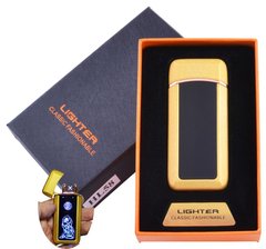 Зажигалка в подарочной коробке Лев (Двойная молния) №HL-58 Gold, №HL-58 Gold - фото товара