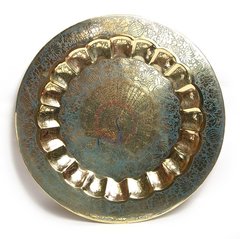 Тарілка бронзова настінна (43,5 см)(Wall Plate Jaipuri Mix 18"), K325962 - фото товару