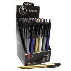 Ручка авт масл. Vinson "Smart" синяя, 0,7мм, mix, 36шт/этик., K2745486OO3R - фото товара