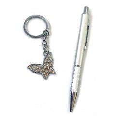 Ручка з брелоком "Метелик" (17,5х9х2 см), K319910E - фото товару
