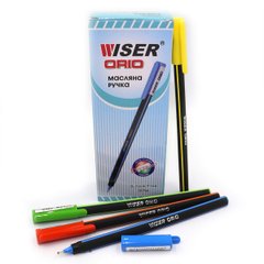 Ручка масло Wiser "Orio" soft-touch треуг.(черн.корп) сін. mix, K2742338OOorio-BL19 - фото товару