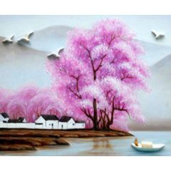 Раскраска по номерам на дереве 40*50 J.Otten "Весна" (карт.уп краски+кисти), K2745912OO8415RSBD - фото товара