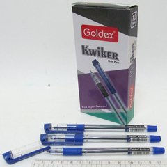 Ручка масляна Goldex KWIKER #1261 Індія Blue 0,7 мм з грипом, K2730554OO1261-bl - фото товару
