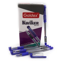 Ручка масляна Goldex KWIKER #1261 Індія Blue 0,7 мм з грипом, K2730554OO1261-bl - фото товару