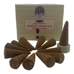 Sweet Vanilla Dhoop Cone (Солодка Ваніль)(Satya) 12 конусів в упаковці, K335025 - фото товару