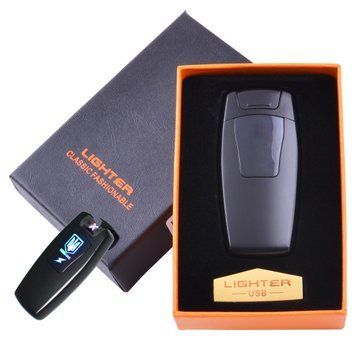 Електроімпульсна запальничка в подарунковій коробці Україна №HL-105 Black, №HL-105 Black - фото товару