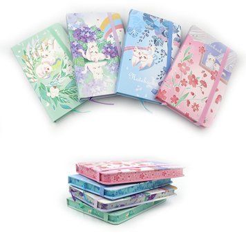 Блокнот на резинке "Цветы" А6, 9*14см, 80G, 80P, mix4, K2755854OO5702-12 - фото товара