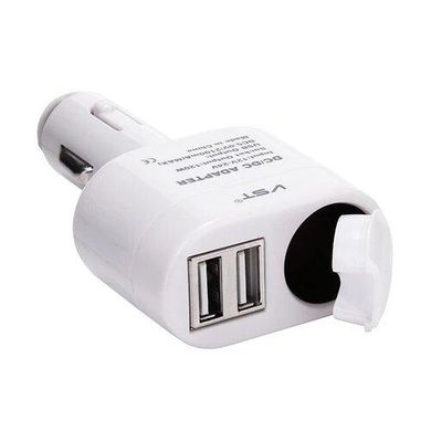 Автомобильная USB зарядка от прикуривателя 12V VST-813, 2 USB, SL7973 - фото товара