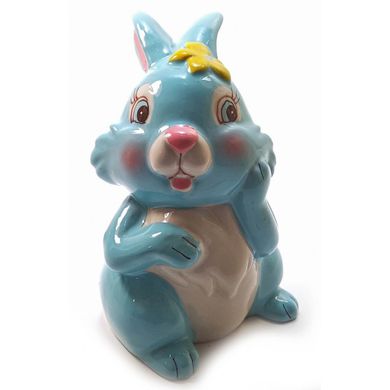 Копилка керамическая "Кролик" голубая (12,5х8х8 см), K332210B - фото товара