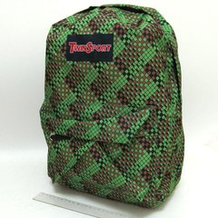 Рюкзак з кишенею "Куб", зелений, 42х30х13 см, K2732312OO6072 - фото товару