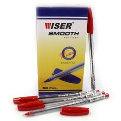 Ручка масляна Wiser "Smooth" 0,7 мм червона, K2730482OOsmooth-rd - фото товару