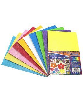 Фоамиран EVA 1.7&plusmn;0.1MM "МИКС" IRIDESCENT HQ A4 (21X29.7CM) с клеем, 10 лист./п./этик., K2744841OO17IK-MIX - фото товара