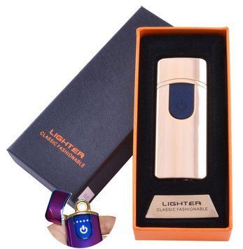 USB зажигалка в подарочной упаковке Lighter (Спираль накаливания) №HL-42 Gold, №HL-42 Gold - фото товара