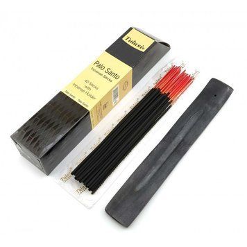Palo Santo 40 Stiks with Incense Holder (Благовоння 40 штук із дерев'яною підставкою) (Tulasi), K334431 - фото товару
