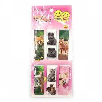 Закладка-магніт "Кошенята і цуценята" 6шт., 2*12см, mix, 1шт/етик., K2733876OO5950DSCN - фото товару