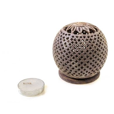Підсвічник з мильного каменю різьблений (d-8 см), K334046 - фото товару