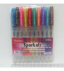 Набір гелевих ручок гліттер Goldex Sparkalz #923 Індія 1,0 мм 10кол, K2730526OO923-10 - фото товару