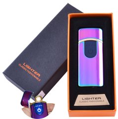 USB зажигалка в подарочной упаковке Lighter (Спираль накаливания) №HL-42 Хамелеон, №HL-42 Хамелеон - фото товара