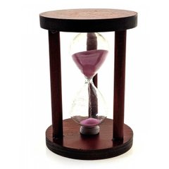 Годинник пісковий 3 хв рожевий пісок (7х7х10см), K332107A - фото товару