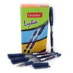 Ручка масляна Goldex LYKA #1262 Індія Blue 0,7 мм з грипом, K2730542OO1262-bl - фото товару