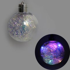 Елочный шар LED "Мишура" 10см, 1шт/этик., K2742325OO9979-10 - фото товара