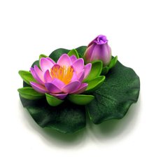 Квітка лотоса з бутоном плаваючий (14 см), K328006 - фото товару