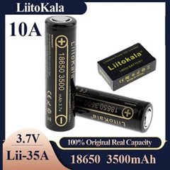 Акумулятор високотоковий 18650, 10 А, LitoKala Lii-35A, 3500 mAh, ОРИГИНАЛ, 8944 - фото товару