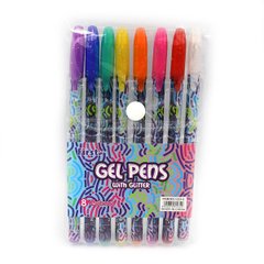 Набір гелевих ручок глиттер "Gel pens" 8шт., PVC, K2754274OO1233-8F - фото товару