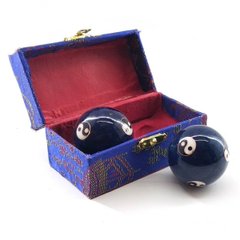 Кулі масажні музичні "Інь Янь" сині (d-4 см), K332242B - фото товару