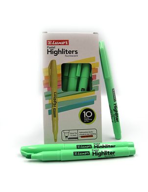 Текстовыделитель пастель "Luxor" "Highliters" 1-3,5 mm тонк. тонк. зелен., K2744037OO4142P - фото товару