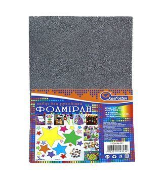 Фоамиран EVA 1.7&plusmn;0.1MM "Серебристо-серый" GLITTER HQ A4 (21X29.7CM) с клеем, 10 лист./п., K2741455OO17GLKA4021 - фото товара
