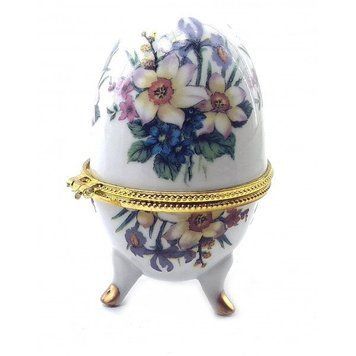 Скринька яйце "Квіти"(10х6х6 см)J, K328780J - фото товару