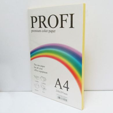 Папір кольоровий PROFI А4/80г (100л) Light Yellow №160 (жовтий), K2730328OO160 - фото товара