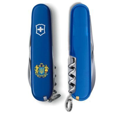 Нож &laquo;Victorinox&raquo; Spartan Ukraine 91мм/12функ/син /Большой Герб Украины, 1.3603.2_T0400u - фото товара