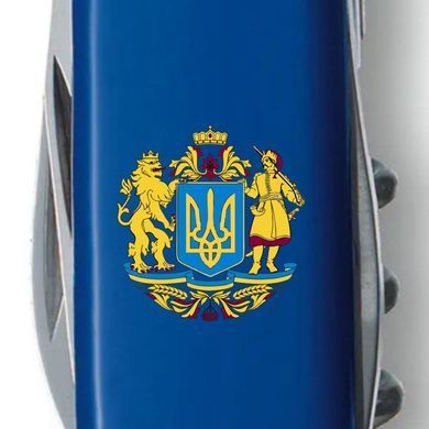 Нож &laquo;Victorinox&raquo; Spartan Ukraine 91мм/12функ/син /Большой Герб Украины, 1.3603.2_T0400u - фото товара