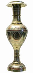 Ваза бронзова кольорова (51х15х15 см)(Flower vase Kashmiri Clr 20"), K318344 - фото товару