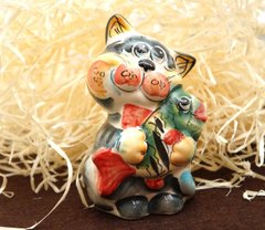Фігурка керамічна Кіт "Рибалка" (колір), K89380245O1137476612 - фото товару