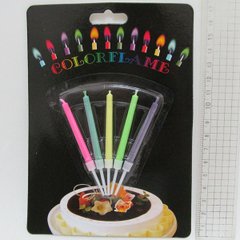 Набір свічок для торта 5шт "Кольорове полум'я" Суперціна!, K2730792OO6331 - фото товару