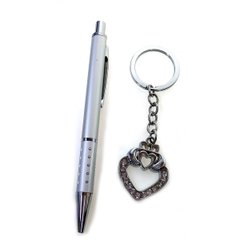 Ручка з брелоком "Сердечка" (17,5х9х2 см), K319910K - фото товару